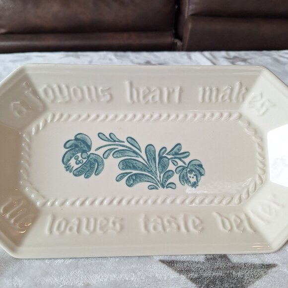 Pfaltzgraff‎ Platter Bread Loaf Serving Plate Tray Joyous Heart 12" YORKTOWNE - Picture 7 of 7